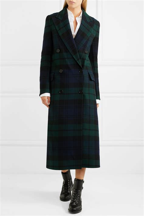 burberry tartan double faced wool coat|burberry cashmere cape coat.